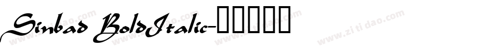 Sinbad BoldItalic字体转换